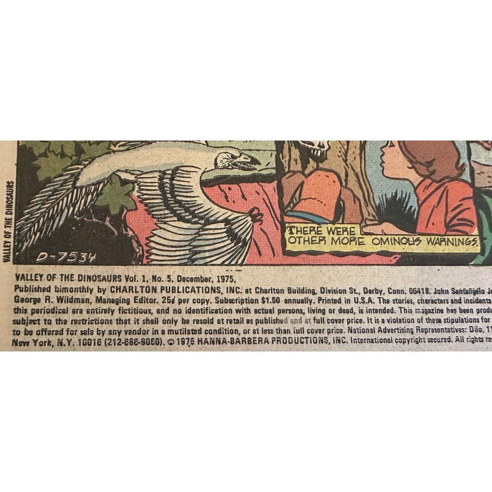 Valley of the Dinosaurs #5 Charlton Comics 1975 Hanna-Barbera Bronze Age - Picture 4 of 4
